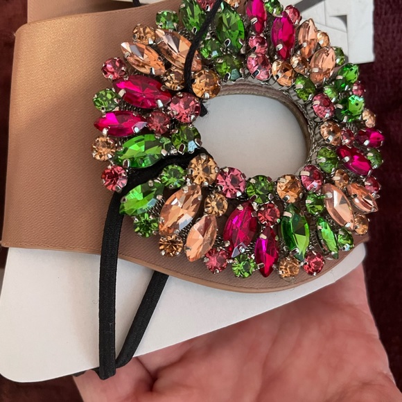 embellished sandals zara